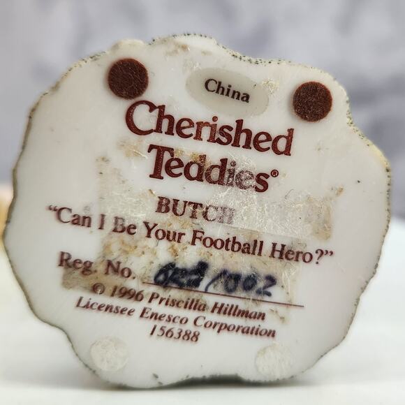 1996 Butch Cherished Teddies Football Figurine Can I be your football hero156388 - Picture 6 of 7